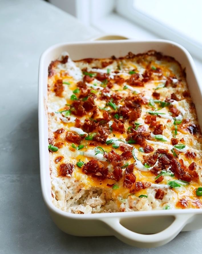 No-Fuss Keto Chicken Bacon Ranch Casserole