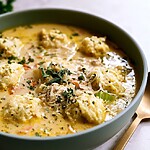 Creamy Herbed Chicken and Dumplings (Low-Carb) 01