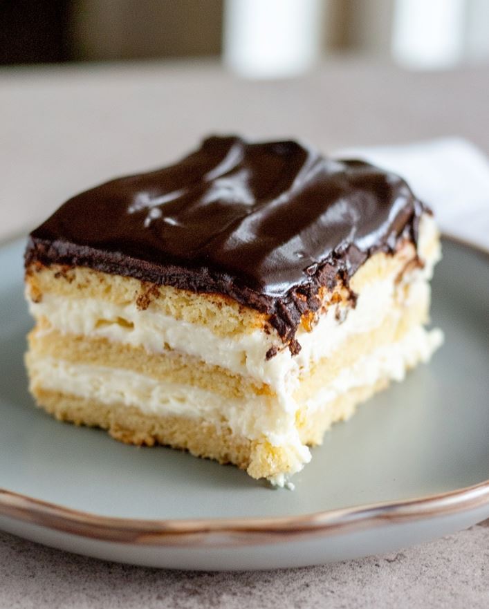 Nostalgic Keto Eclair Cake with Real Ganache