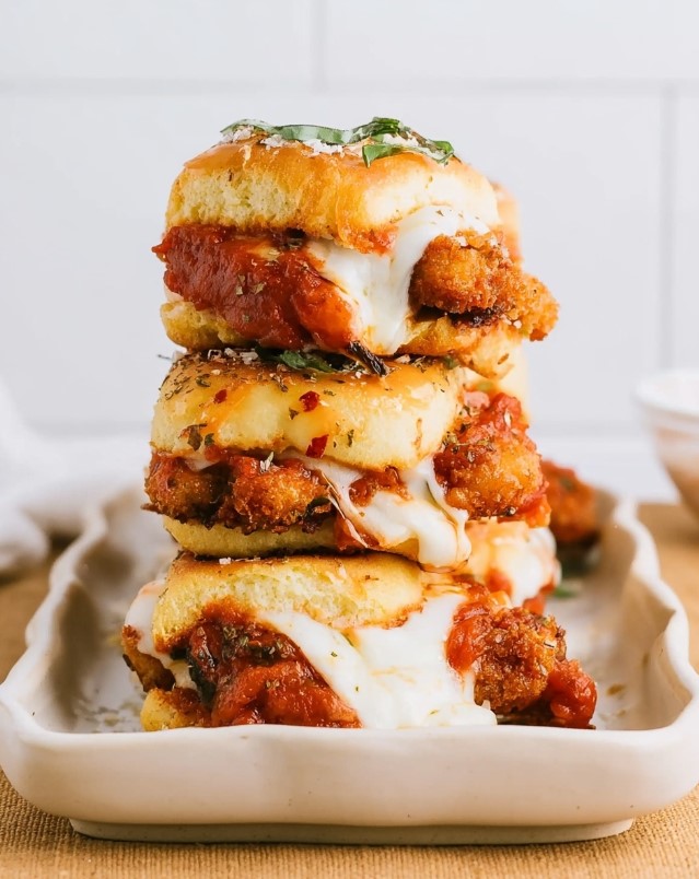 Cheesy Keto Chicken Parmesan Sliders for Game Day