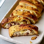 Golden Baked Chicken and Ham Stromboli (Low-Carb) 01