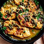 The Bright & Buttery Keto Chicken Piccata Recipe Golden Skillet-Seared Keto Chicken Piccata (Ready in 30 Minutes) 01