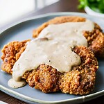 Keto Chicken Fried Steak with Pan Gravy 01
