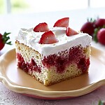 Keto Strawberry Poke Cake (Low-Carb Delight) (1)