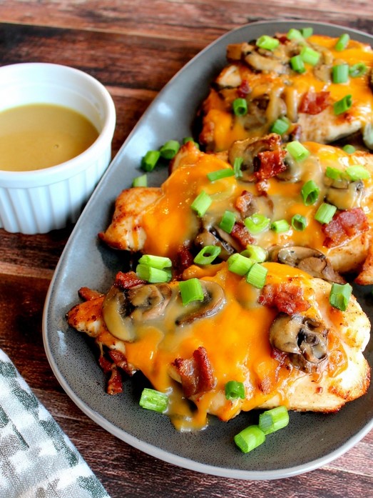 Keto Smothered Chicken Breast with Smoky Bacon