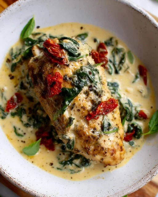 Slow Cooker Creamy Parmesan Chicken — bubbling