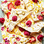 Lemon Raspberry Frozen Yogurt Bark