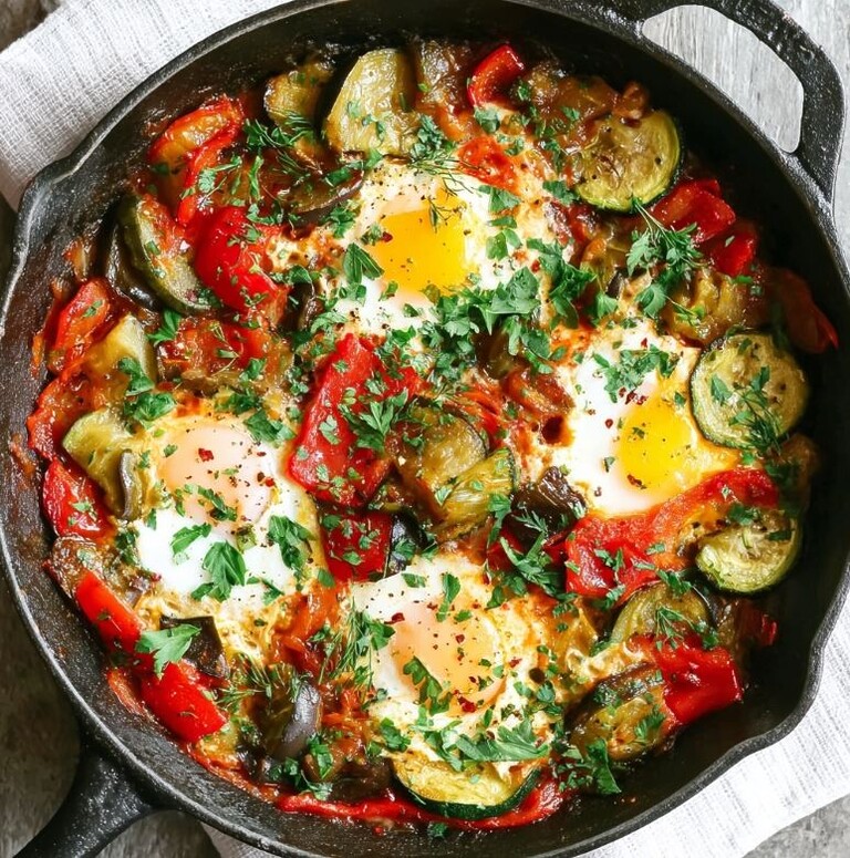 Smoky Spanish Vegetable Stew with Eggs