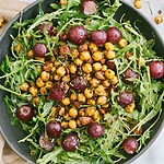 Arugula Salad with Roasted Grapes