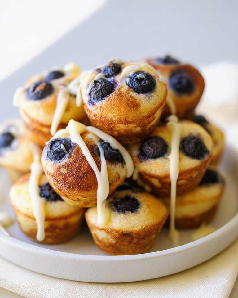 Oven-Baked Lemon Blueberry Pancake Bites
